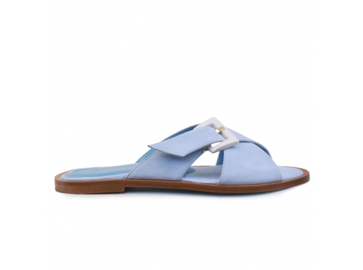 Flat sandal Icaro light blue