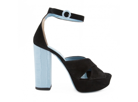 Sandalo platform Miglio nero