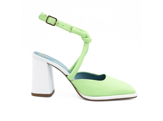 Décolleté slingback Elba verde