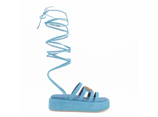 Laced up sandal Cannella blue