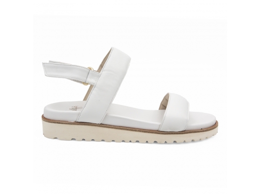 Leather sandals Babele white