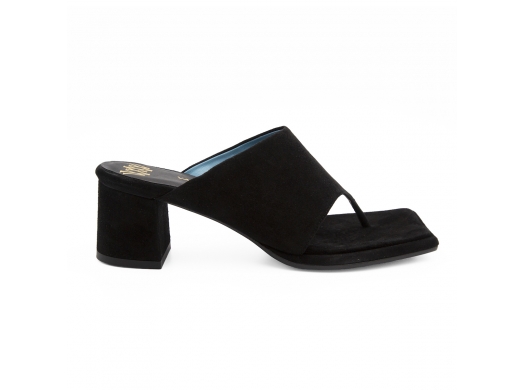 Black leather thong sandal...