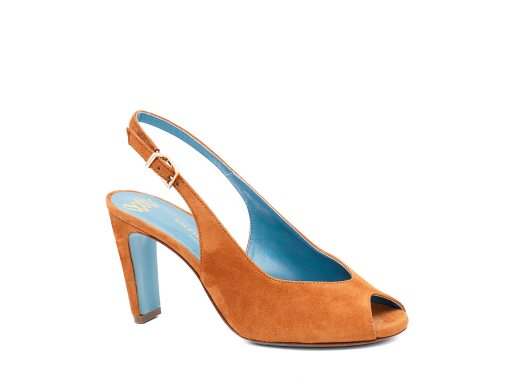 Slingback Lama marrone
